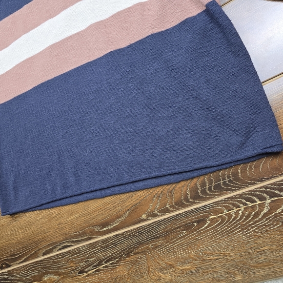 MADEWELL Womens S Striped Telluride Pullover Sweater - Quarter Sleeve Crop Fit - Picture 2 of 7